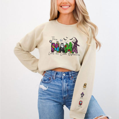 Halloween 'This Mama Loves Her Nightmares' Sweater – Spooky Funny Mom Top
