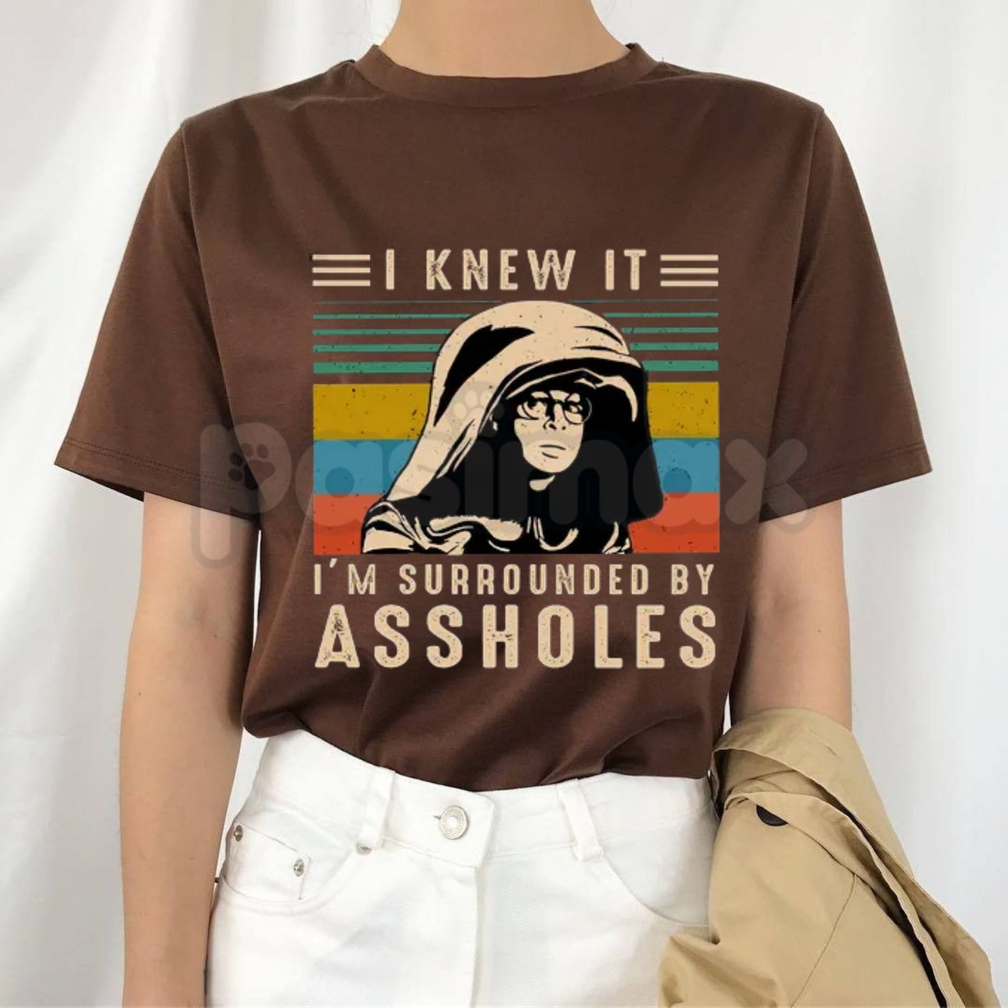 "I Knew It I'm Surrounded" T-Shirt – Retro Spaceballs Inspired Dark Helmet Movie Graphic Tee