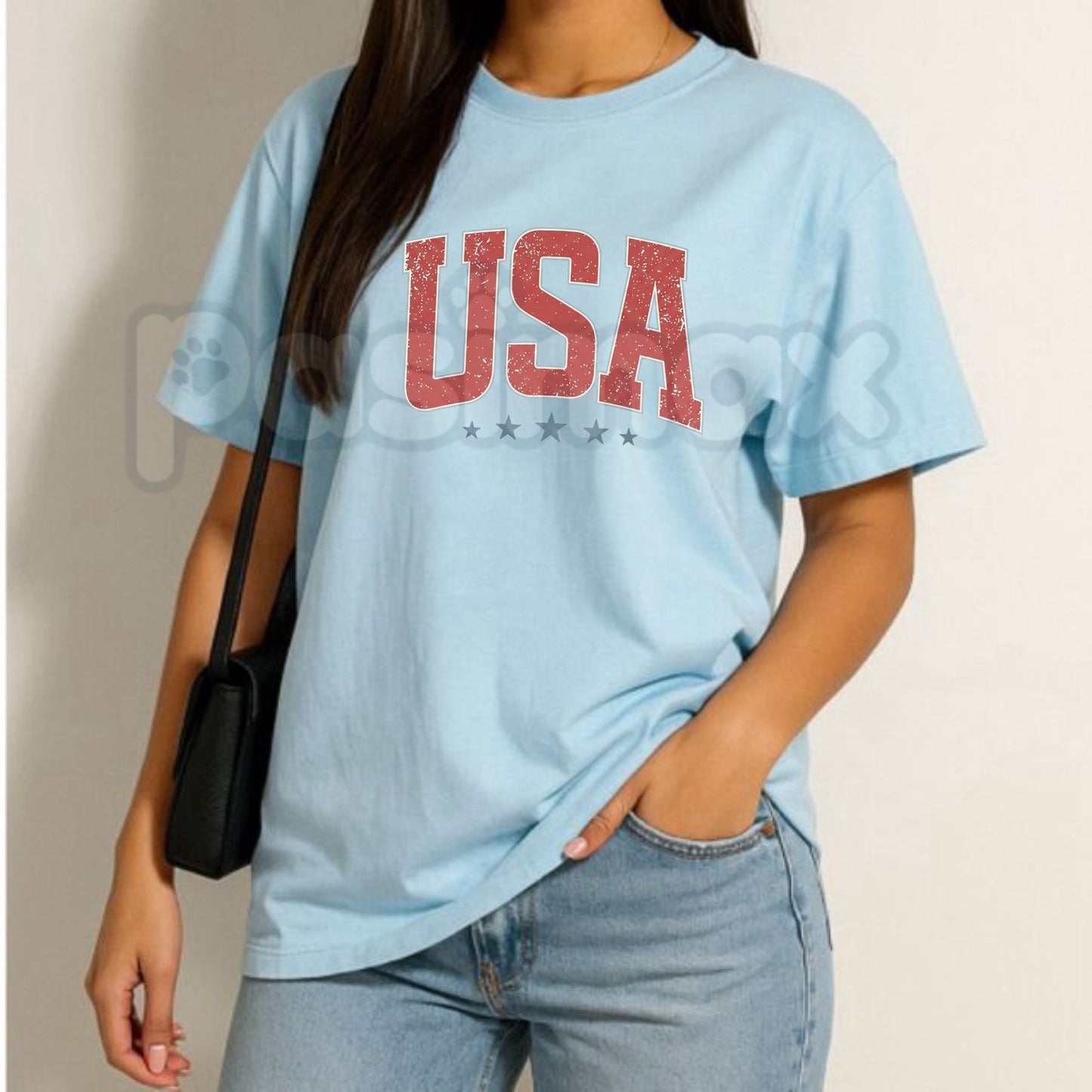 Retro America 4th of July T-Shirt – Preppy Independence Day Vintage Patriotic Graphic Tee