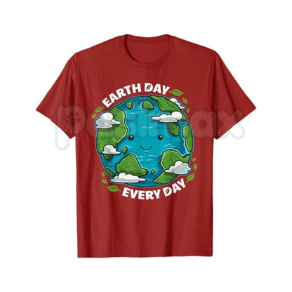 "Earth Day Every Day" Cute Environmental T-Shirt – Eco-Friendly Gift Graphic Tee, Premium 100% Cotton Sustainable Nature Top, Soft Lived-In Heavyweight Planet Pride Shirt, Made in USA