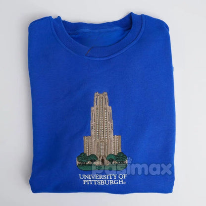 Embroidered University of Pittsburgh Sweatshirt – Pitt Panthers Crewneck