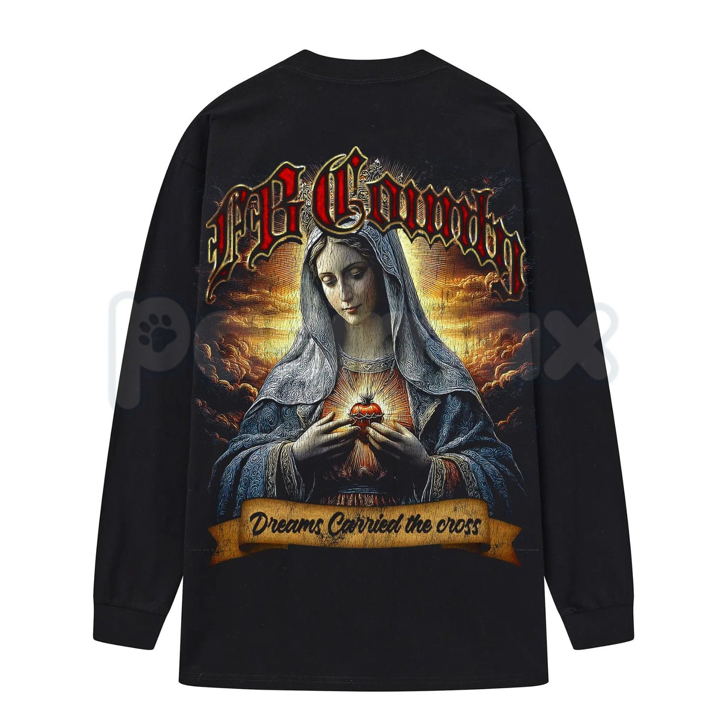 FB County Graphic Long Sleeve Tee – Authentic West Coast Streetwear, Premium Gildan 5400 Heavy Cotton Long Sleeve