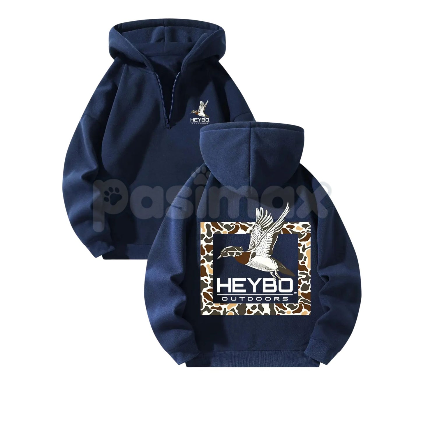 Cozy Half-Zip Men's Hooded Sweatshirt – Premium Garment-Dyed Fleece, Heavyweight Winter Pullover