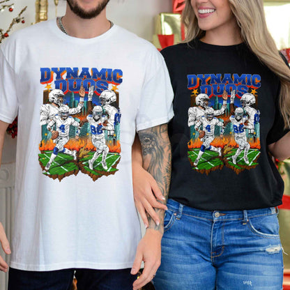 Dak Prescott & CeeDee Lamb Dallas Football T-Shirt – Star Dynamic Duo Unisex Tee