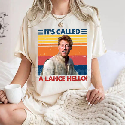 A Knight's Tale "It's Called A Lance, Hello" T-Shirt - Vintage Old Movie Quote Tee, Unisex Cult Classic Film Shirt, Retro Heath Ledger Apparel