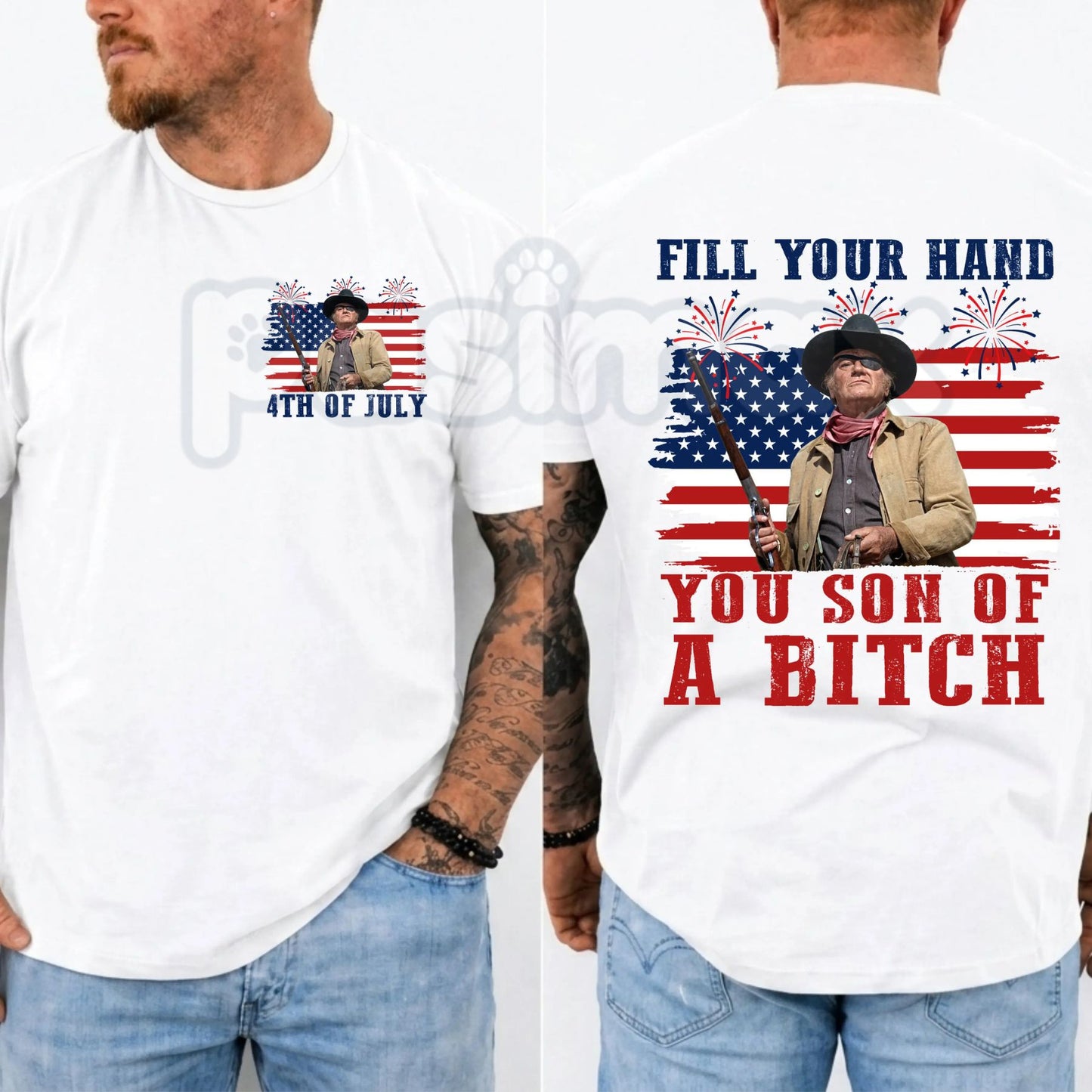 Funny "Fill Your Hand You Son Of A Bitch" T-Shirt – Vintage Western Movie Quote Graphic Tee
