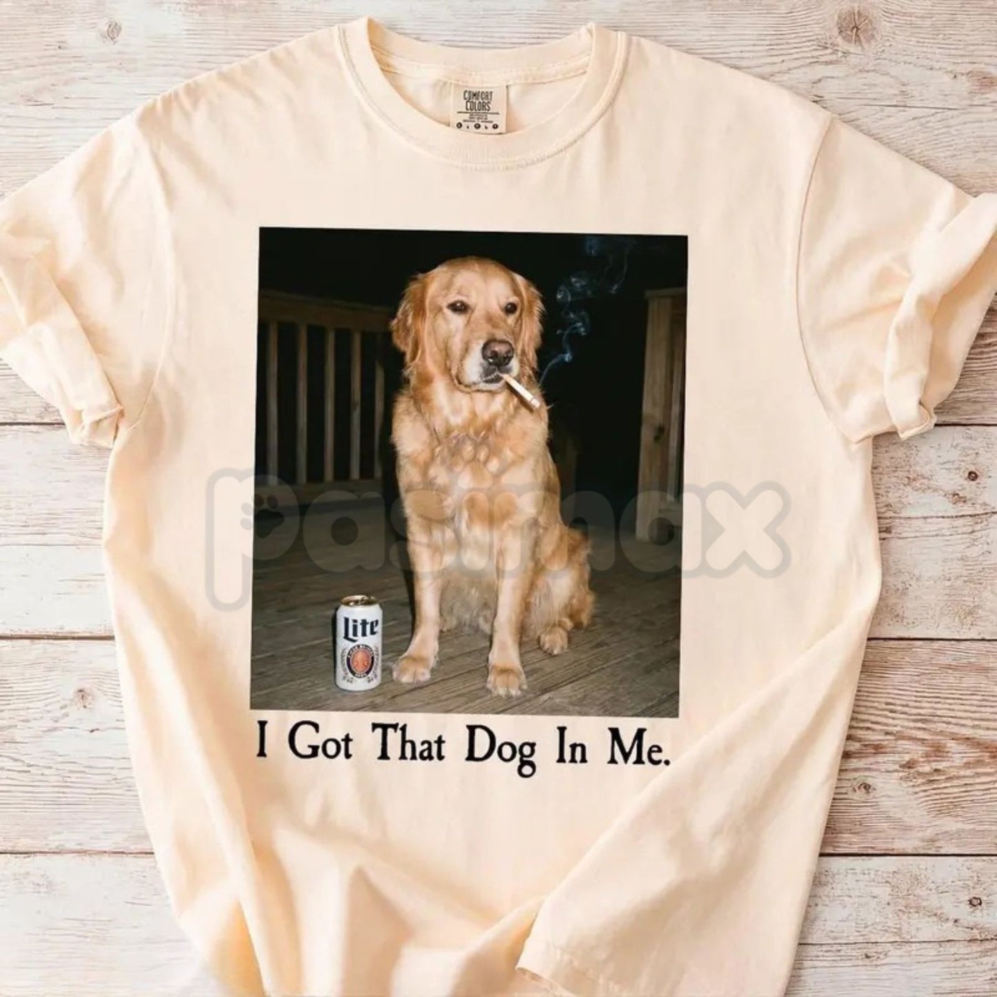Comfort Colors® "I Got That Dog In Me" T-Shirt – Funny Golden Retriever Meme Tee, Sarcastic Golden Retriever Dad Shirt, Aesthetic Dog Lover Gift