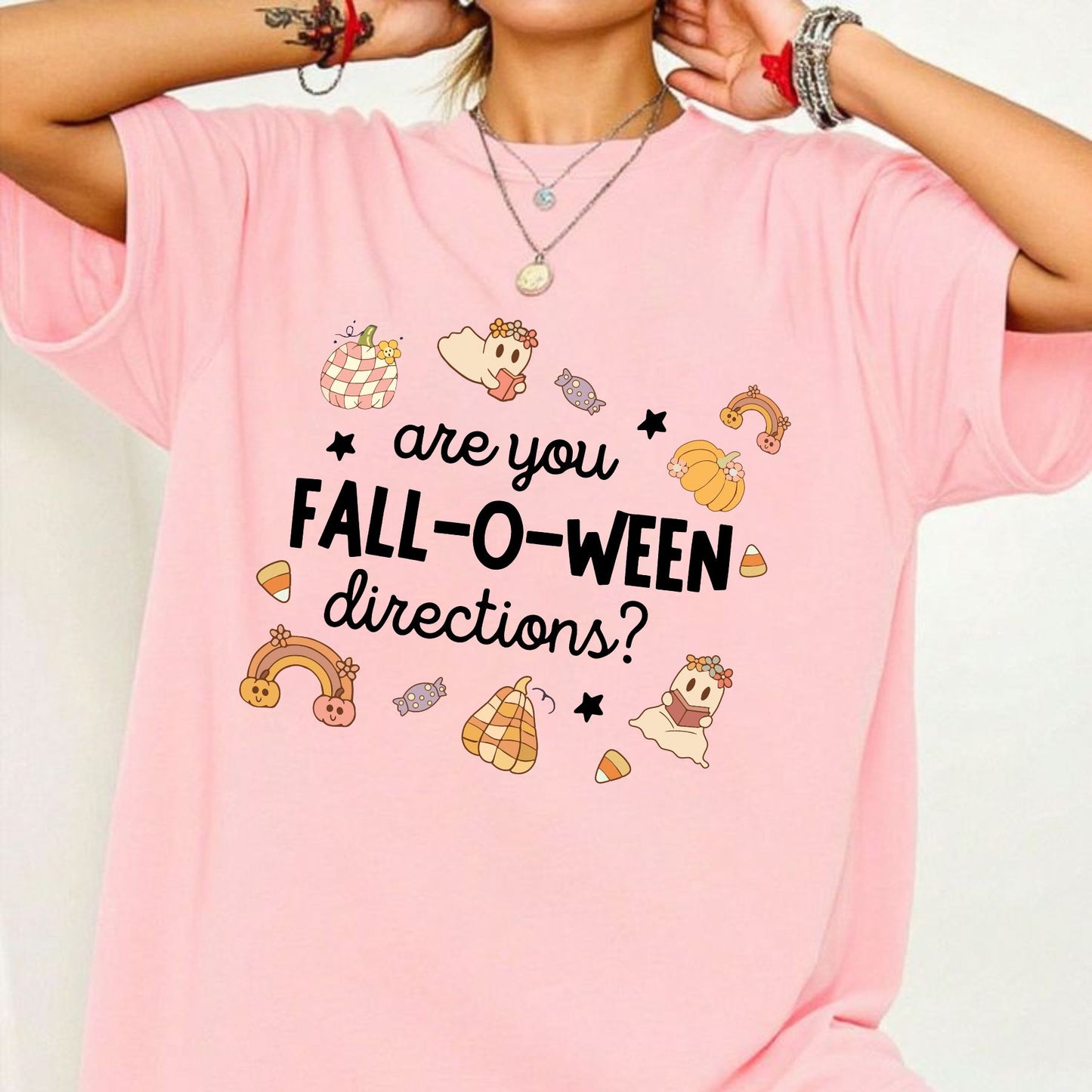 "Are You Fall-O-Ween Directions?" Shirt - Funny Halloween Pun Tee, Spooky Season Apparel