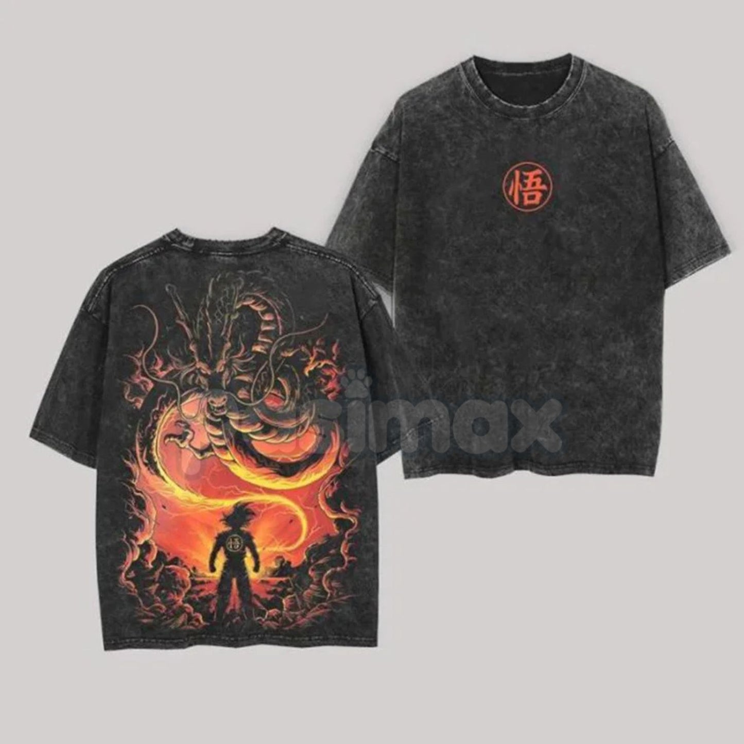 Namek Dragon Summoner T-Shirt – Dragon Ball Vintage Washed Oversize Anime Tee, Heavyweight Cotton