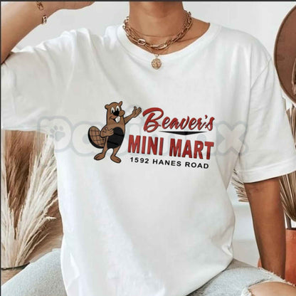 Beaver's Mini Mart Logo T-Shirt – Retro Nostalgic Store Graphic Unisex Cotton Tee