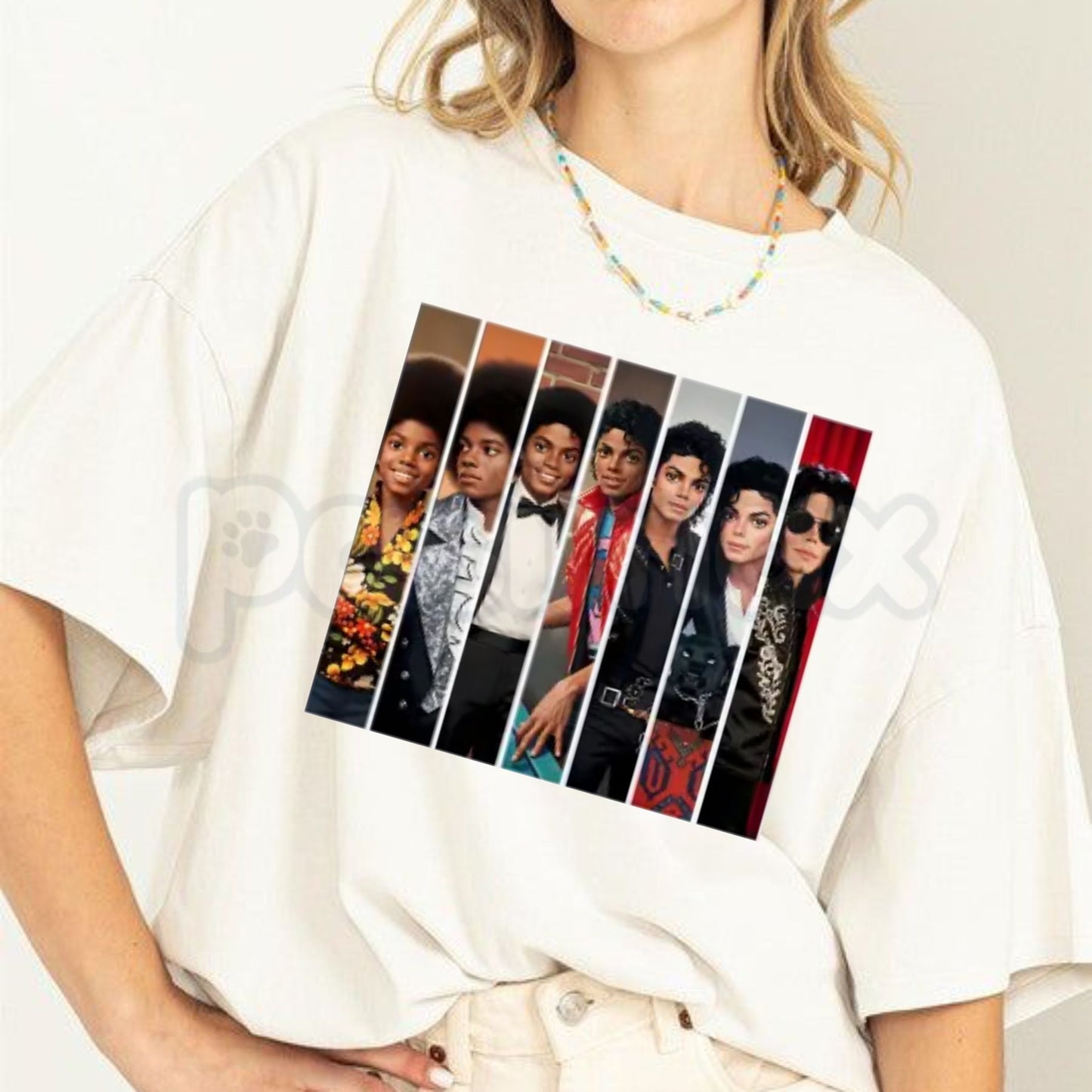 Michael Jackson "Evolution" T-Shirt – Iconic King of Pop History Graphic Tee, Premium 100% Cotton MJ Career Timeline Top, Soft Lived-In Heavyweight Music Legend Shirt, Made in USA