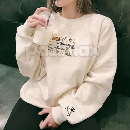 Embroidered Veterinarian & Vet Tech Icons Sweatshirt – Animal Health Care Crewneck