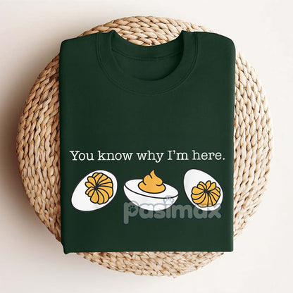 Funny Deviled Egg Thanksgiving T-Shirt - Retro Holiday Graphic Tee, Gift for Foodies