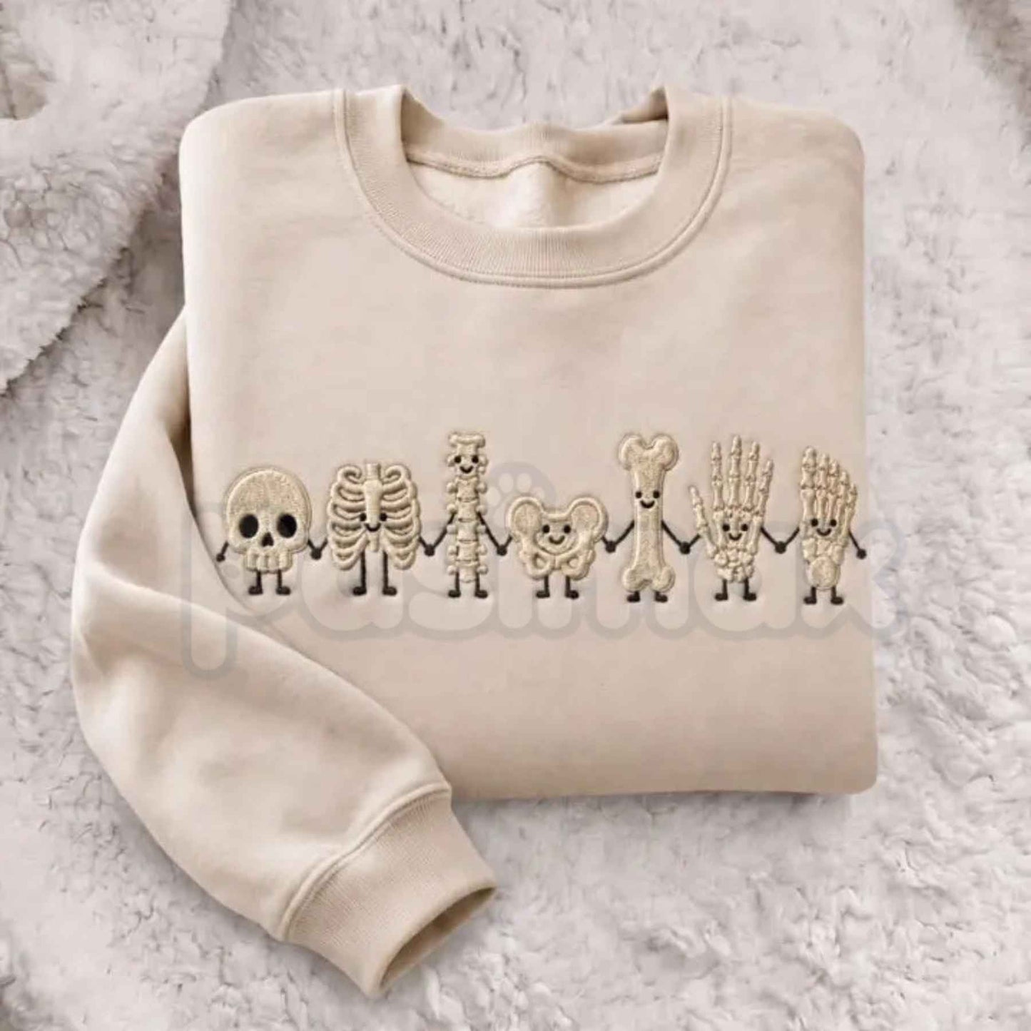 Radiology Tech Skeleton Embroidered Sweatshirt – Cute X-Ray Tech Crewneck