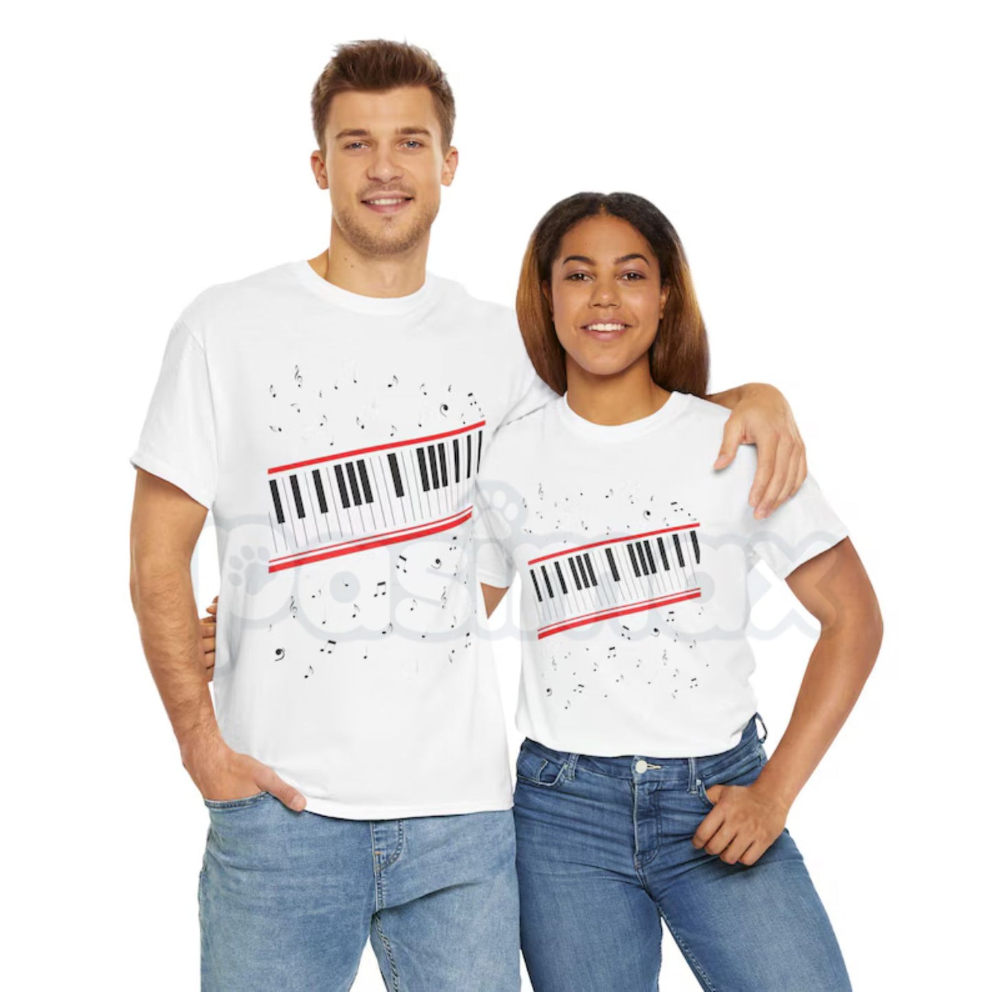Michael Jackson "Beat It" Music Graphic T-Shirt – Retro Piano & Music Notes MJ Tee, Premium 100% Cotton King of Pop Tribute Top, Soft Lived-In Heavyweight 80s Rock & Pop Shirt, Made in USA