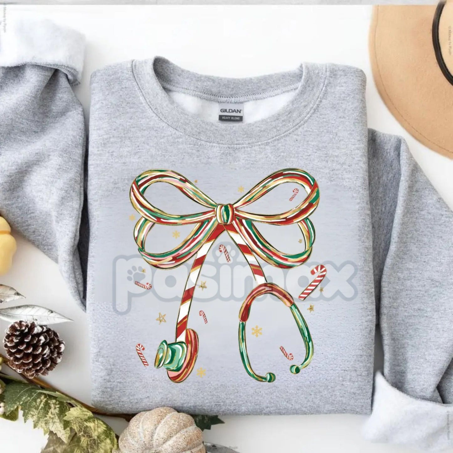 Christmas Nurse Sweatshirt | Heart of Christmas Holiday Medical Crewneck | Sentimental RN LPN Jumper Gift