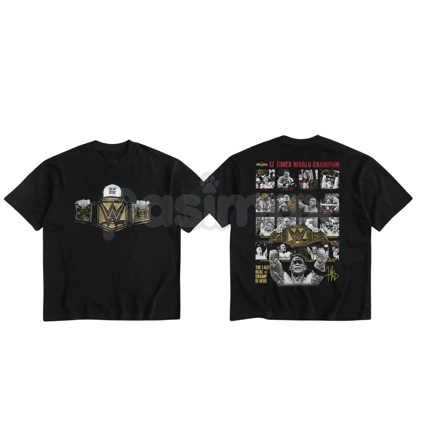 John Cena 17x Champion T-Shirt - WWE Superstar Legacy Tee, Wrestling Collector's Apparel, Never Give Up Statement Top