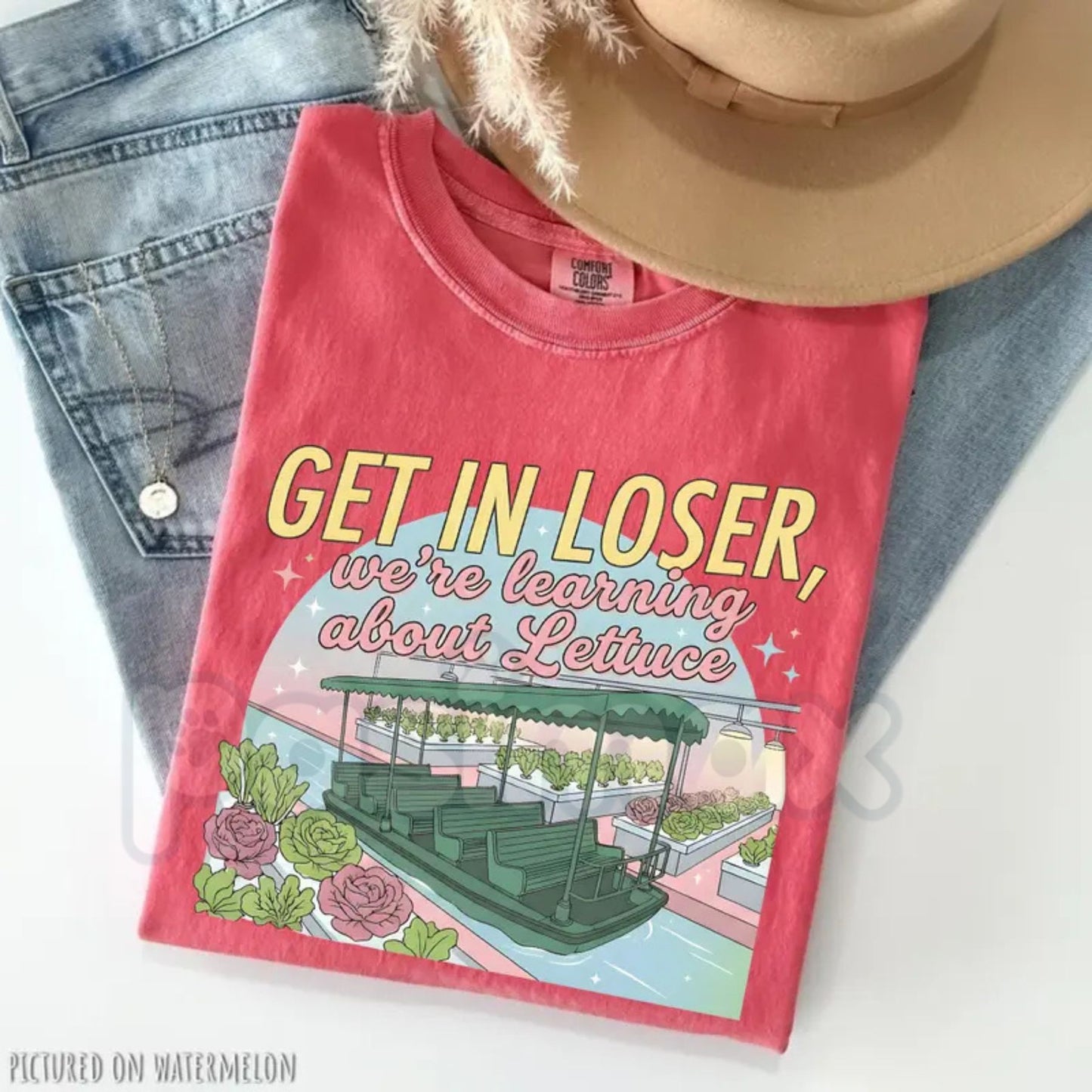 Comfort Colors® "Get In Loser" Magical Journey T-Shirt – Playful Future Land Graphic Tee, Aesthetic Retro Theme Park Trip Shirt, Trendy Vacation Top
