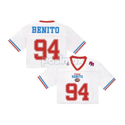 Team Benito Puerto Rico Crop Top Football Jersey – Bad Bunny Inspired Unisex Mesh Tee, PR Flag Streetwear Shirt