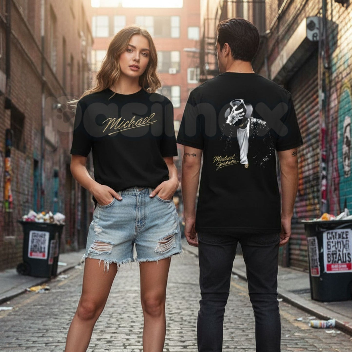 Michael Jackson "The King of Pop" T-Shirt – Iconic Dance Pose & Signature Graphic Tee, Premium 100% Cotton MJ Fan Top, Soft Lived-In Heavyweight Music Legend Shirt, Made in USA