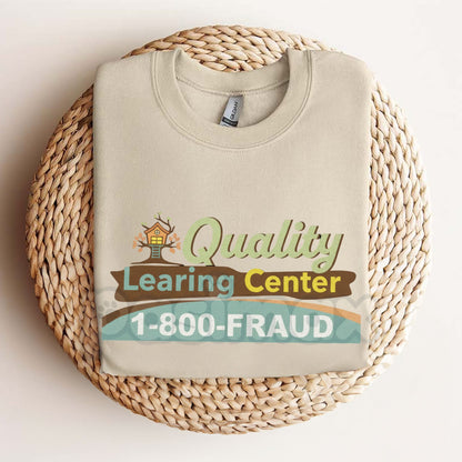 Quality Learning Center Parody T-Shirt - Vintage 90s Education Logo Tee, Ironic Corporate Aesthetic Shirt, Funny Nostalgic Liminal Space Graphic Apparel