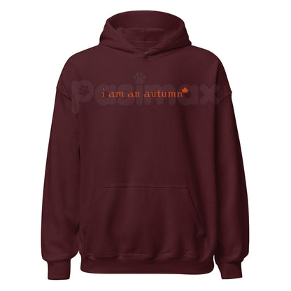 "I Am An Autumn" Embroidered Unisex Hoodie – Cozy Fall Vibes Apparel, Heavy Blend Comfort Sweater