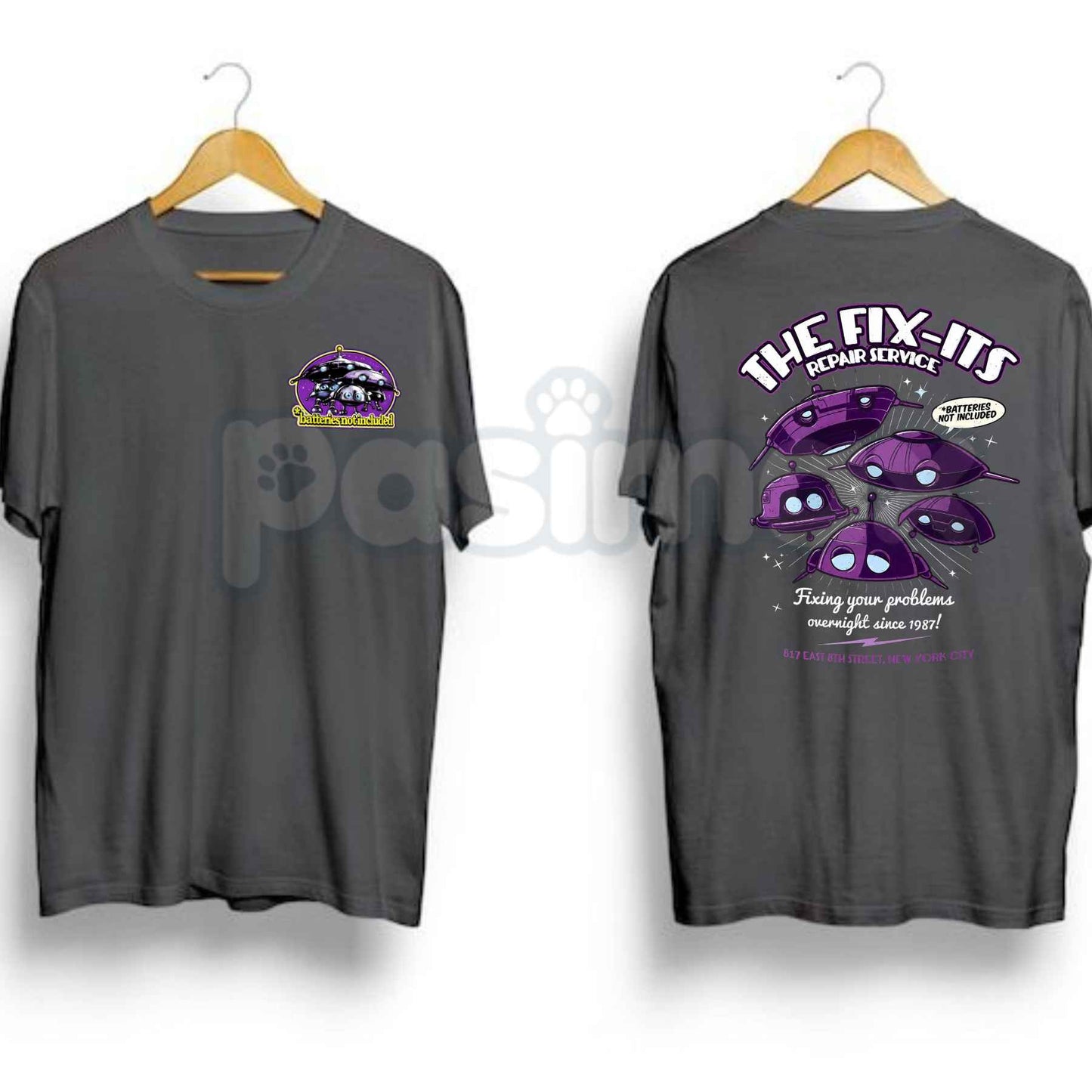 Retro 80s Sci-Fi Batteries Not Included T-Shirt – Classic Alien Unisex Cotton Graphic Tee
