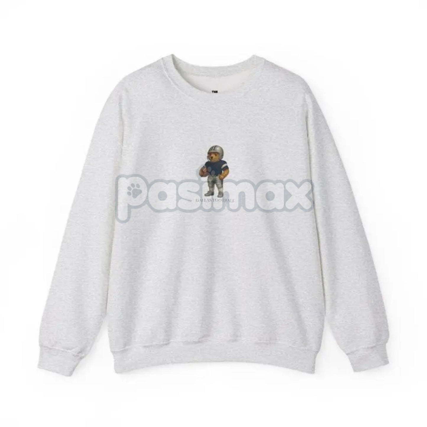 Vintage Football Teddy Bear Sweatshirt – Custom Team Fan Gift in Ash Color