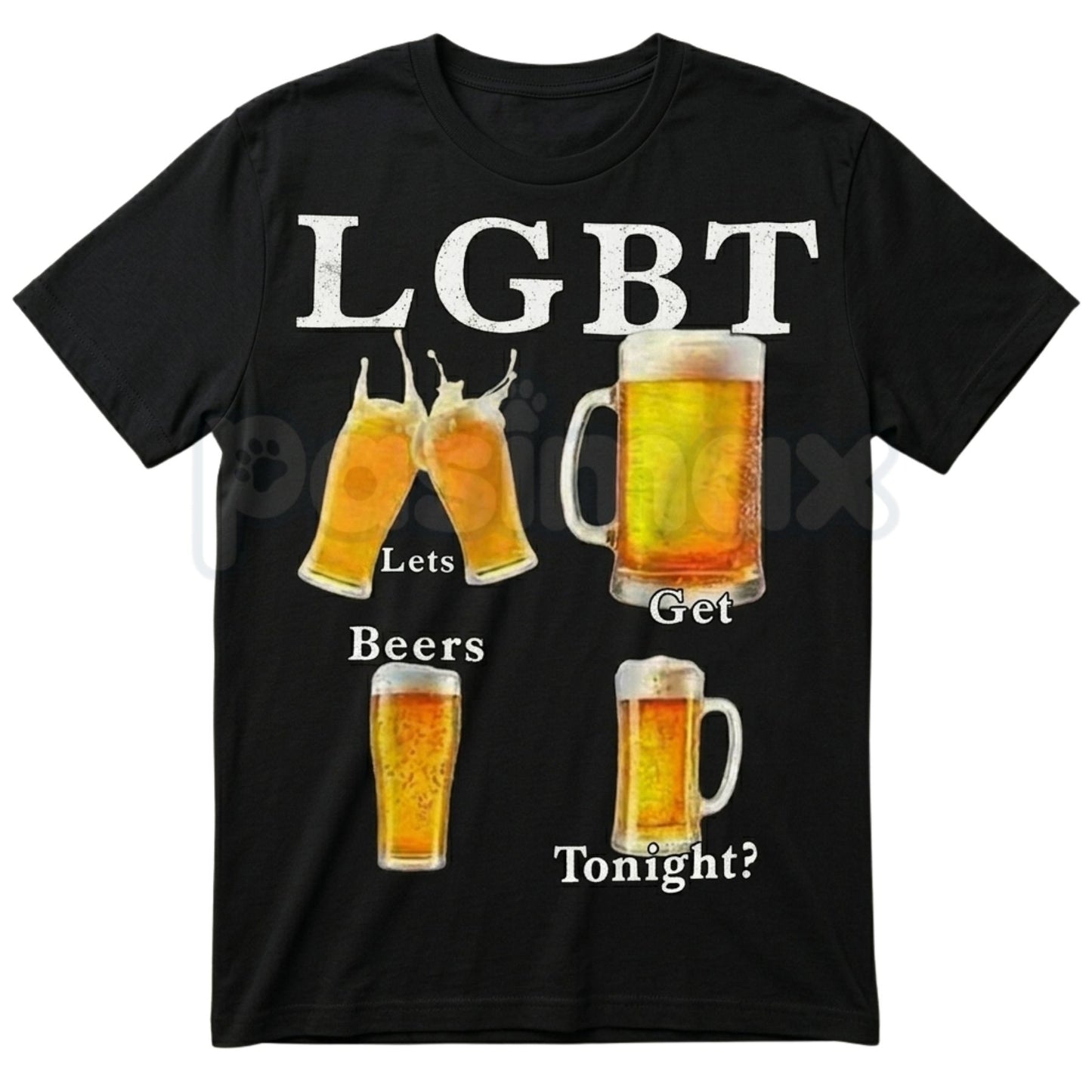 Funny "LGBT Lets Get Beer Tonight" T-Shirt – Sarcastic Beer Pun Humorous Graphic Tee