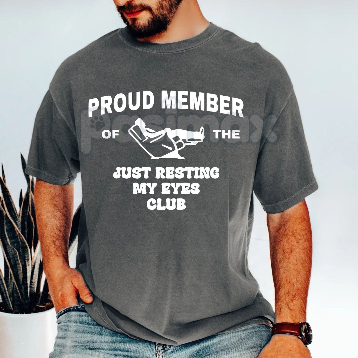 Comfort Colors® 'Just Resting My Eyes' Dad T-Shirt – Funny Father’s Day Tee, Humorous Sleeping Dad Graphic, Vintage Fatherhood Apparel