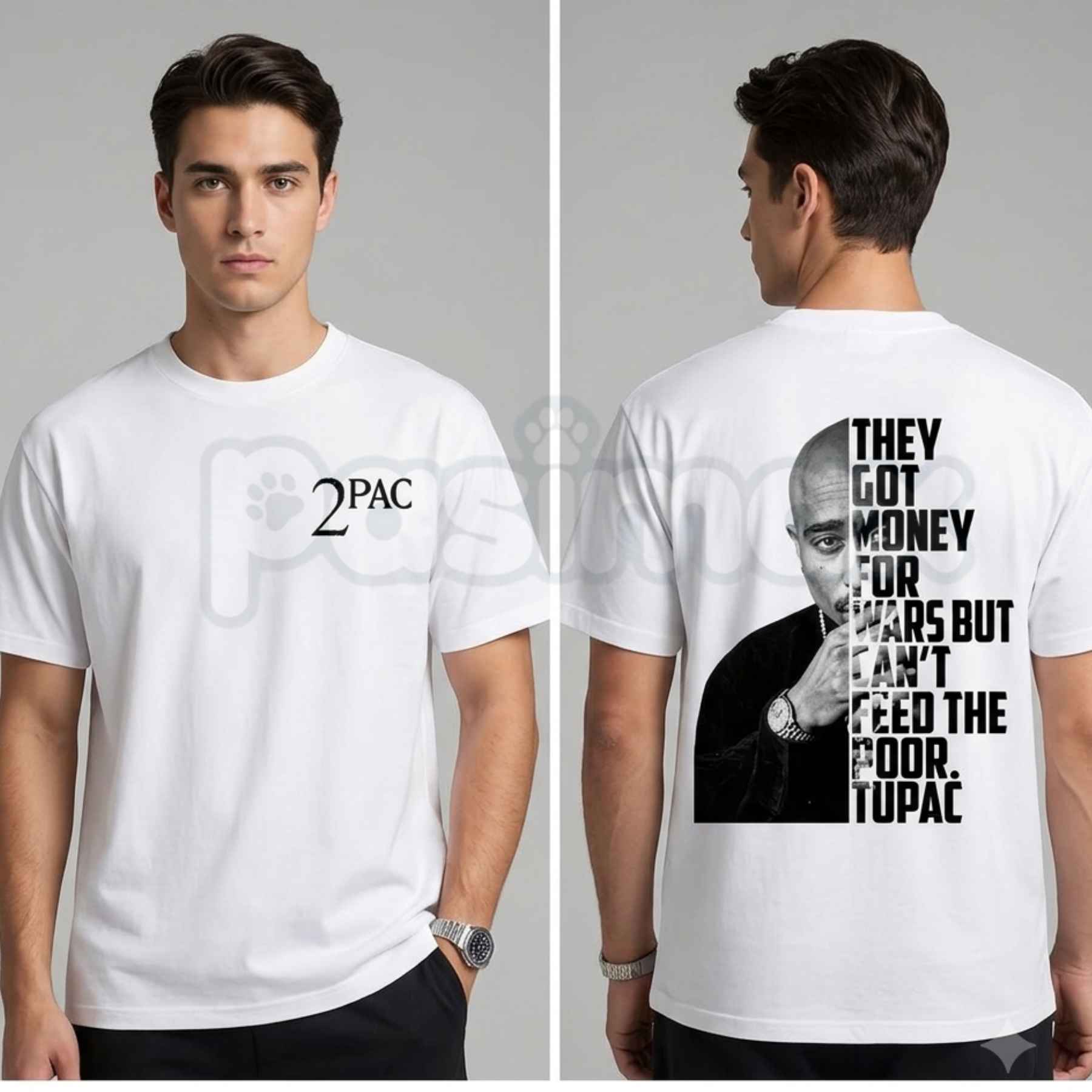 2Pac Rapper Shirt Classic Rapper Graphic Tee – Pasimax
