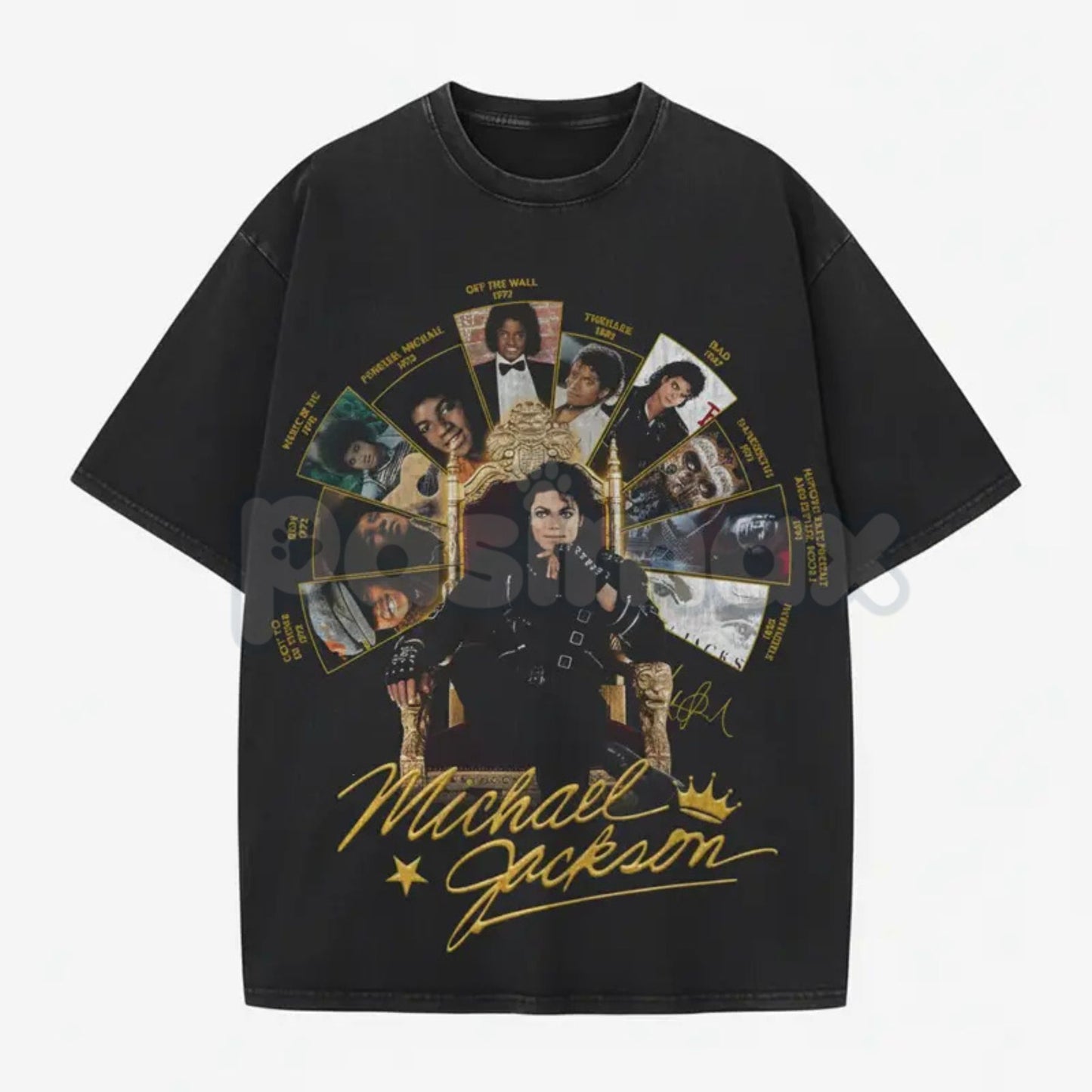 Michael Jackson Retro T-Shirt – Vintage King of Pop Graphic Tee, Premium 100% Cotton 80s Music Icon Top, Soft Lived-In Heavyweight Moonwalk Shirt, Made in USA
