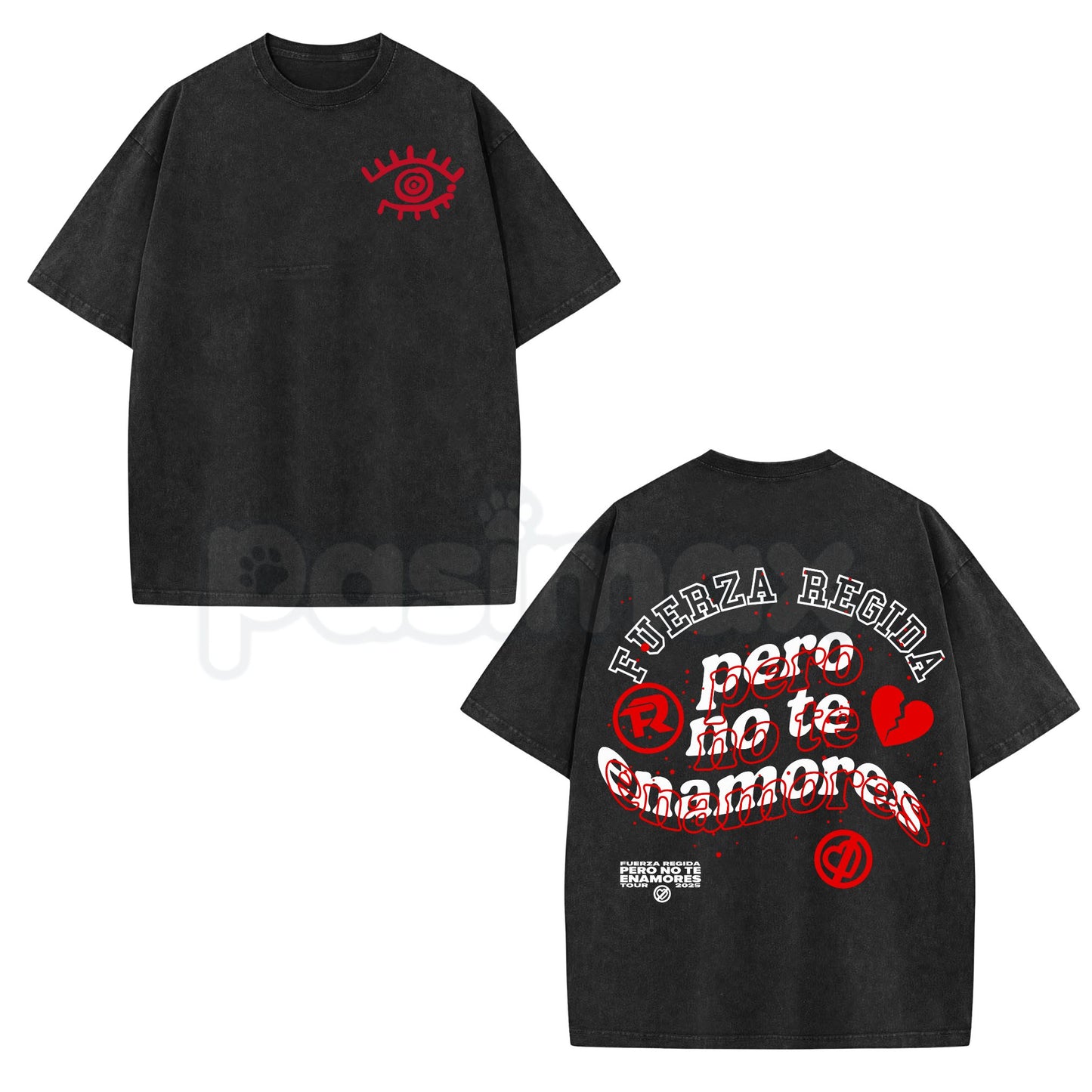Vintage Fuerza Regida "Pero No Te Enamores" T-Shirt – 6.2 oz Graphic Tee, Corridos Tumbados Merch