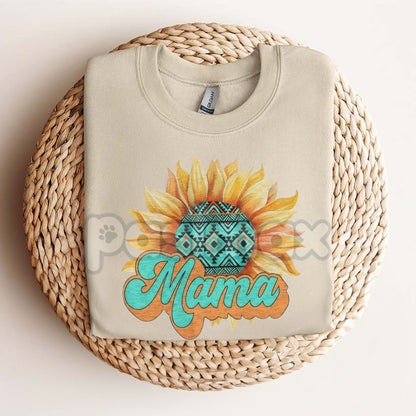 Mama Sunflower T-Shirt - Inspirational Mom Graphic Tee, Joyful Floral Apparel, Motherhood Symbolism Gift