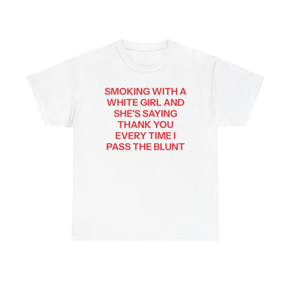 "She's Saying Thank You" T-Shirt - Funny Internet Meme Tee, Viral Humor Graphic Shirt