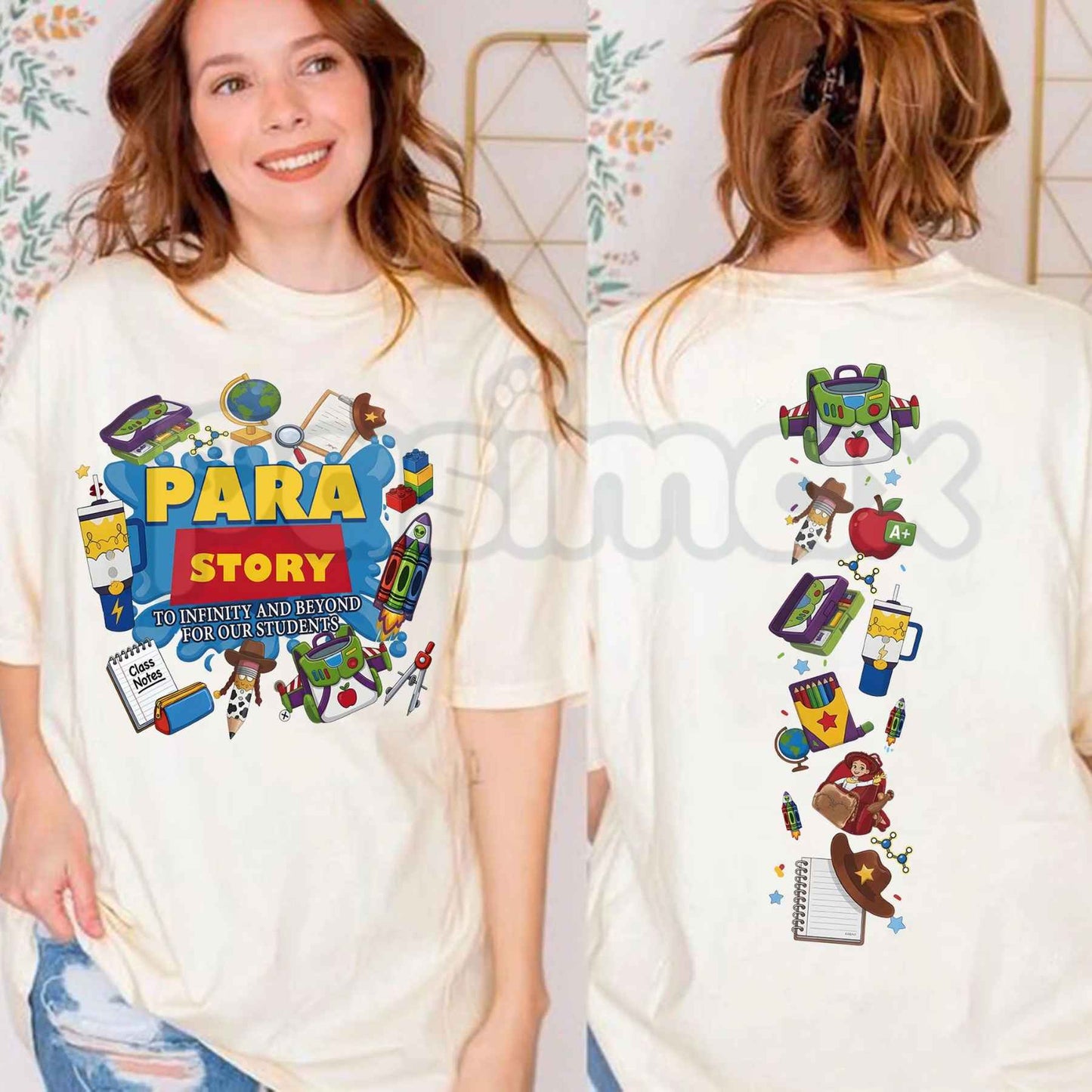Comfort Colors® Para Story Paraprofessional T-Shirt – Retro Teacher Aide Graphic Tee, Vintage School Staff Unisex Top