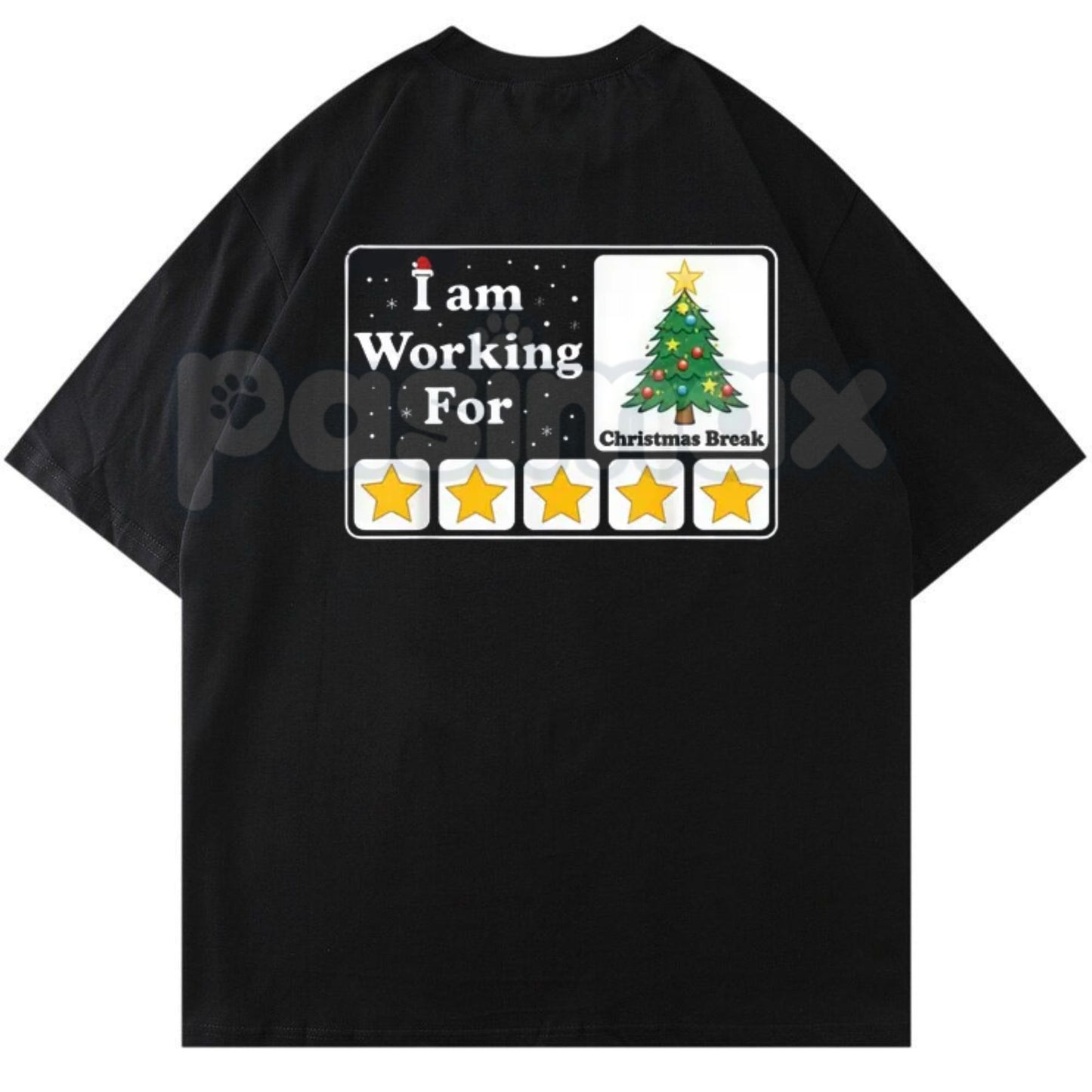 "I Am Working For Christmas Break" Holiday Cheer Shirt – Funny End-of-Year Slogan Tee, Relatable Work Stress Apparel, Christmas Countdown Gift