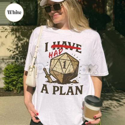 "Don't worry, I have a plan." D&D T-Shirt - Funny Dungeons and Dragons Slogan Tee, Tabletop Games Gift for Him Her, Gifts for Gamers