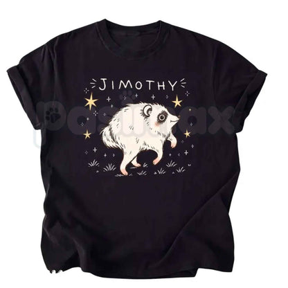 Jimothy Raccoon Viral Shirt – Short King Jimothy Tee, Cute Trash Panda Meme Unisex Cotton Graphic T-Shirt