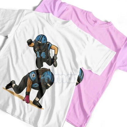 Amon-Ra St. Brown & Jahmyr Gibbs Celebration T-Shirt - Funny Detroit Football Merch, Lions Duo Graphic Tee, Unisex Game Day Apparel