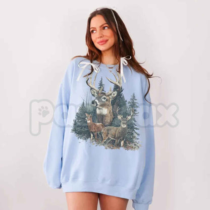Midwest Vintage Deer Sweatshirt | Hunting Season Outdoor Pullover
