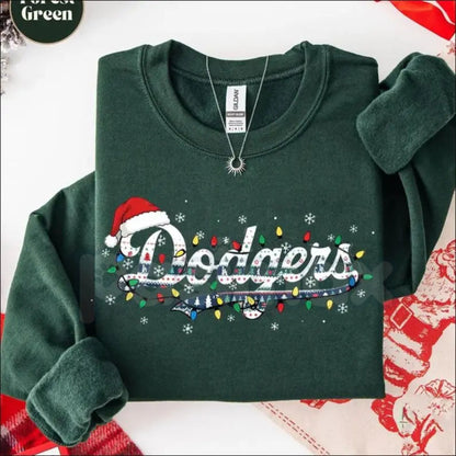 Dodgers Baseball Champions Christmas Sweatshirt | LA Dodgers Holiday Fan Gear | Festive World Series Crewneck Jumper