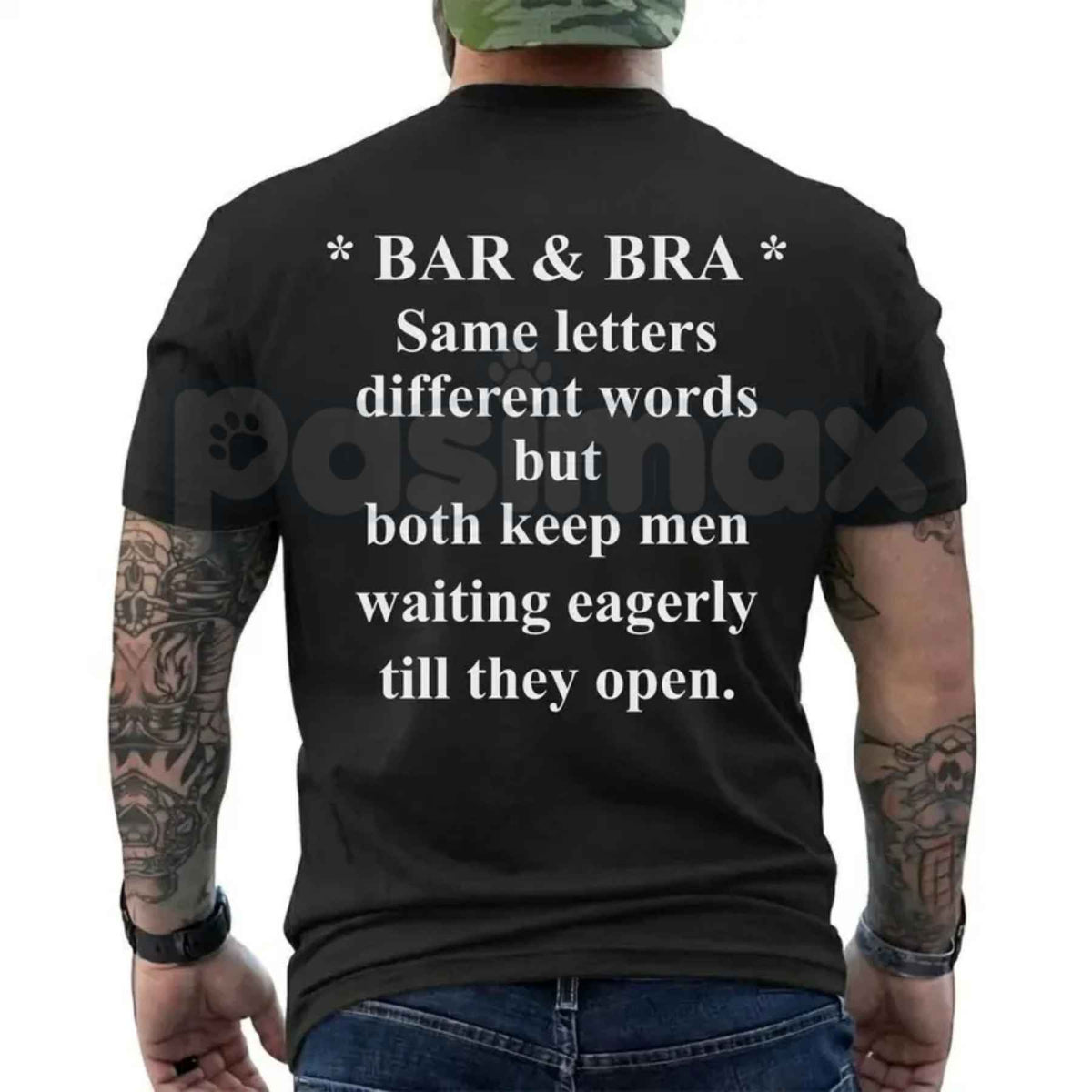 Bar And Bra Have The Same Letters Funny Wordplay Men's Graphic T-Shirt