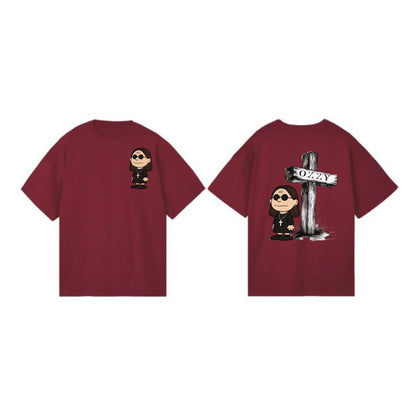 Ozzy Osbourne Tribute Tee - Charlie Brown Rock Band Graphic Shirt, Funny Rock & Cartoon Mashup