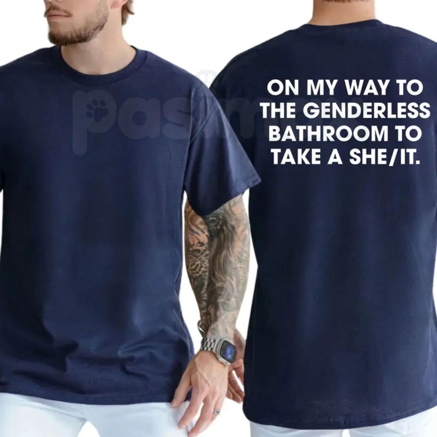 "On My Way" Genderless Graphic T-Shirt – Minimalist Modern Fluid Fit Unisex Crewneck Tee