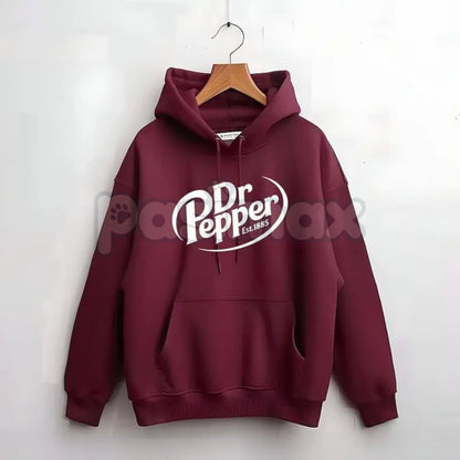 Dr Pepper Unisex Hoodie – Iconic Soda Brand Pullover, 23 Flavors Fan Apparel, Classic Drink Merch