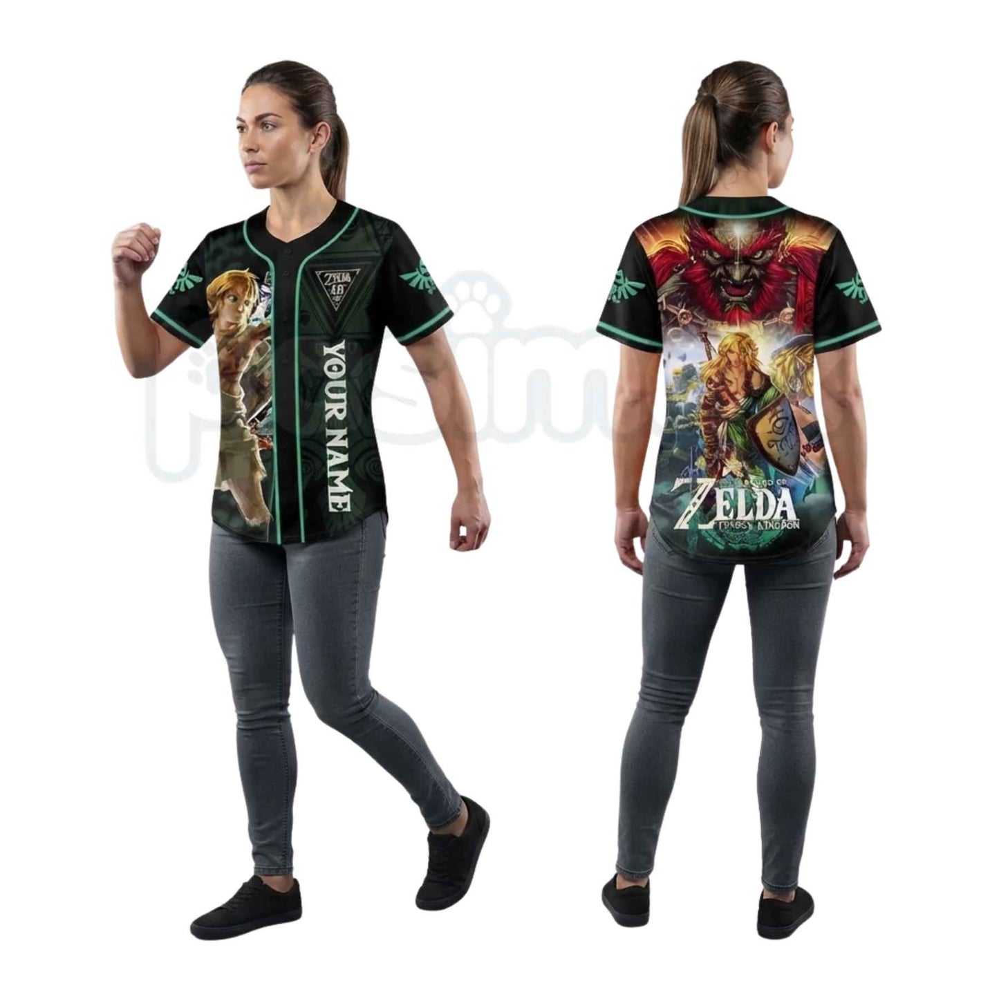 The Legend of Zelda 40th Anniversary Custom Name Baseball Jersey – Personalized Gaming Fan Shirt