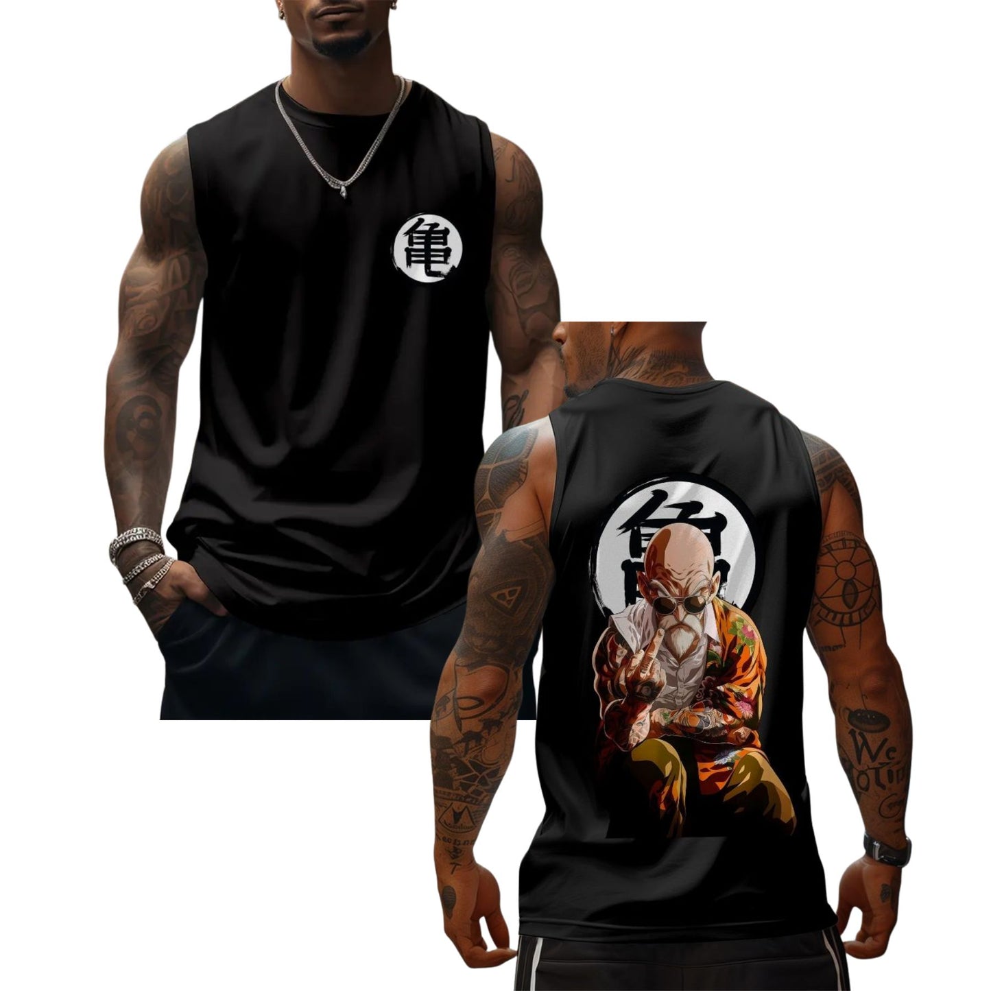 Goku Saiyan Tank Top – Dragon Ball Z 80s 90s Anime Graphic Tee, Unisex Summer Streetwear for Men & Women