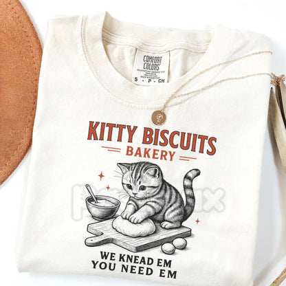 Comfort Colors® 'Sourdough Cat' Funny Meme T-Shirt – Cat Shirt, Retro Feline Humor Tee, Cozy Bread Lover Gift
