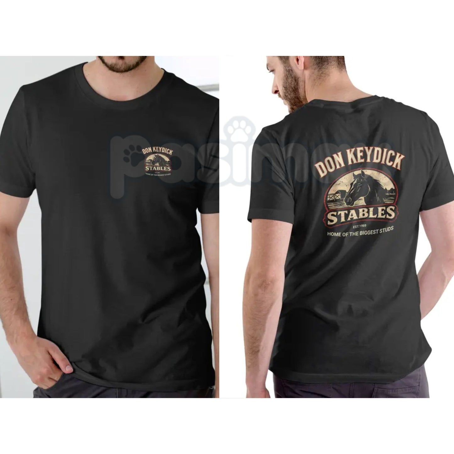 Don Keydick Stables Funny T-Shirt – Parody Equestrian Graphic Tee, Premium 100% Cotton Humorous Stable Name Top, Soft Lived-In Heavyweight Unisex Sarcastic Gift Shirt, Made in USA
